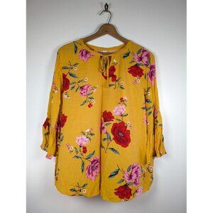 Old Navy‎ Tunic Top Women's Size XXL Cottagecore Romantic Floral Boho Peasant